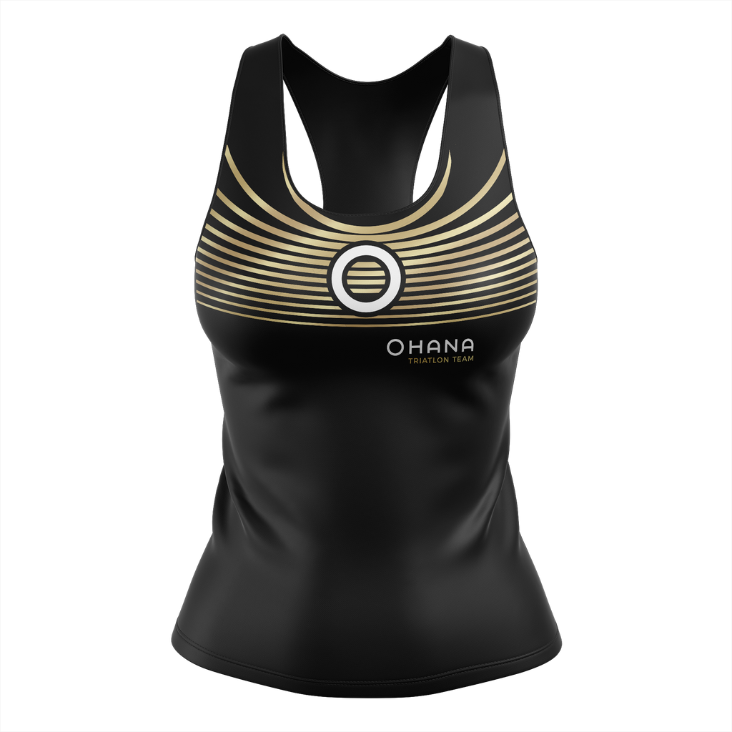 Fietstopje - Racerback met korte rits vooraan - dames